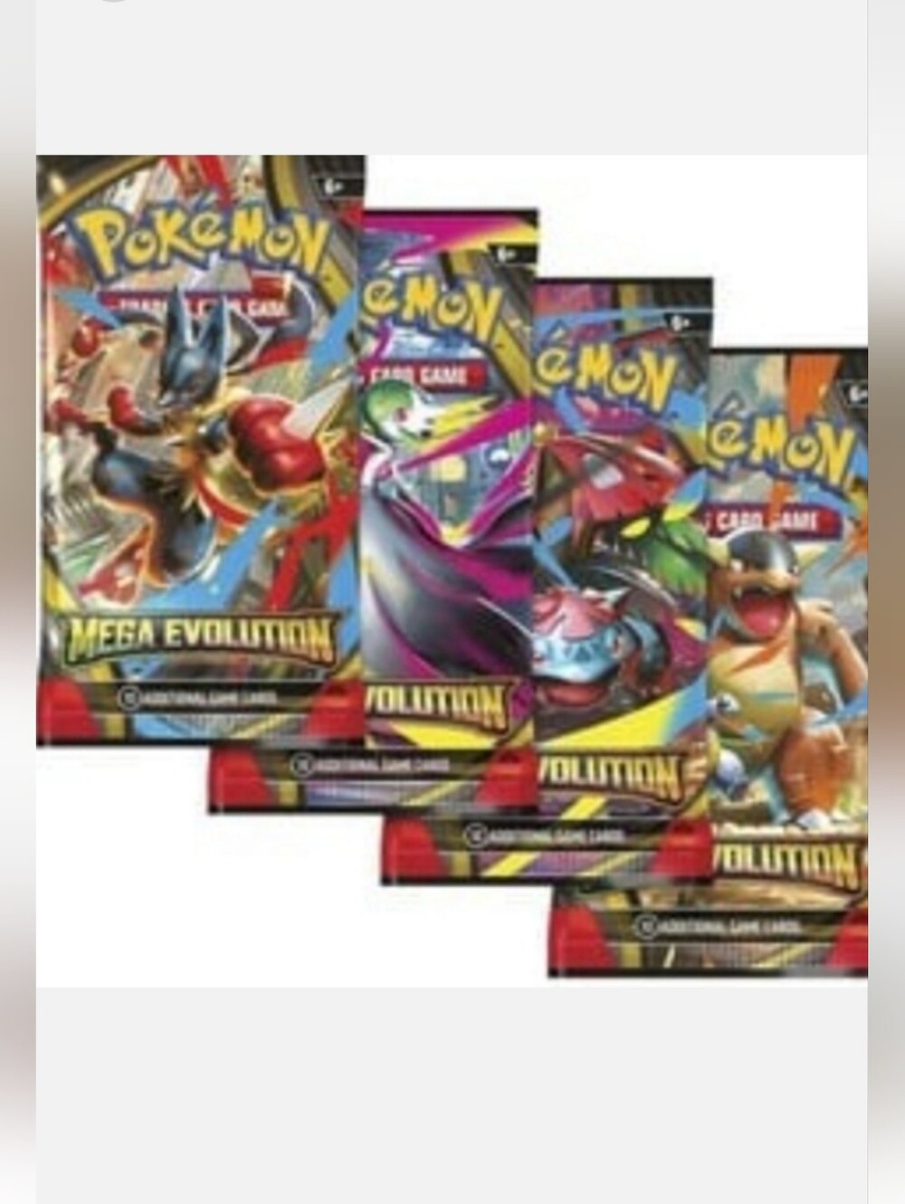 5 X Pokemon Mega Evolution Booster Packs
